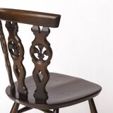 Vintage Ercol Chair Model 375 – England 1960s – Elm Wood – Original Label