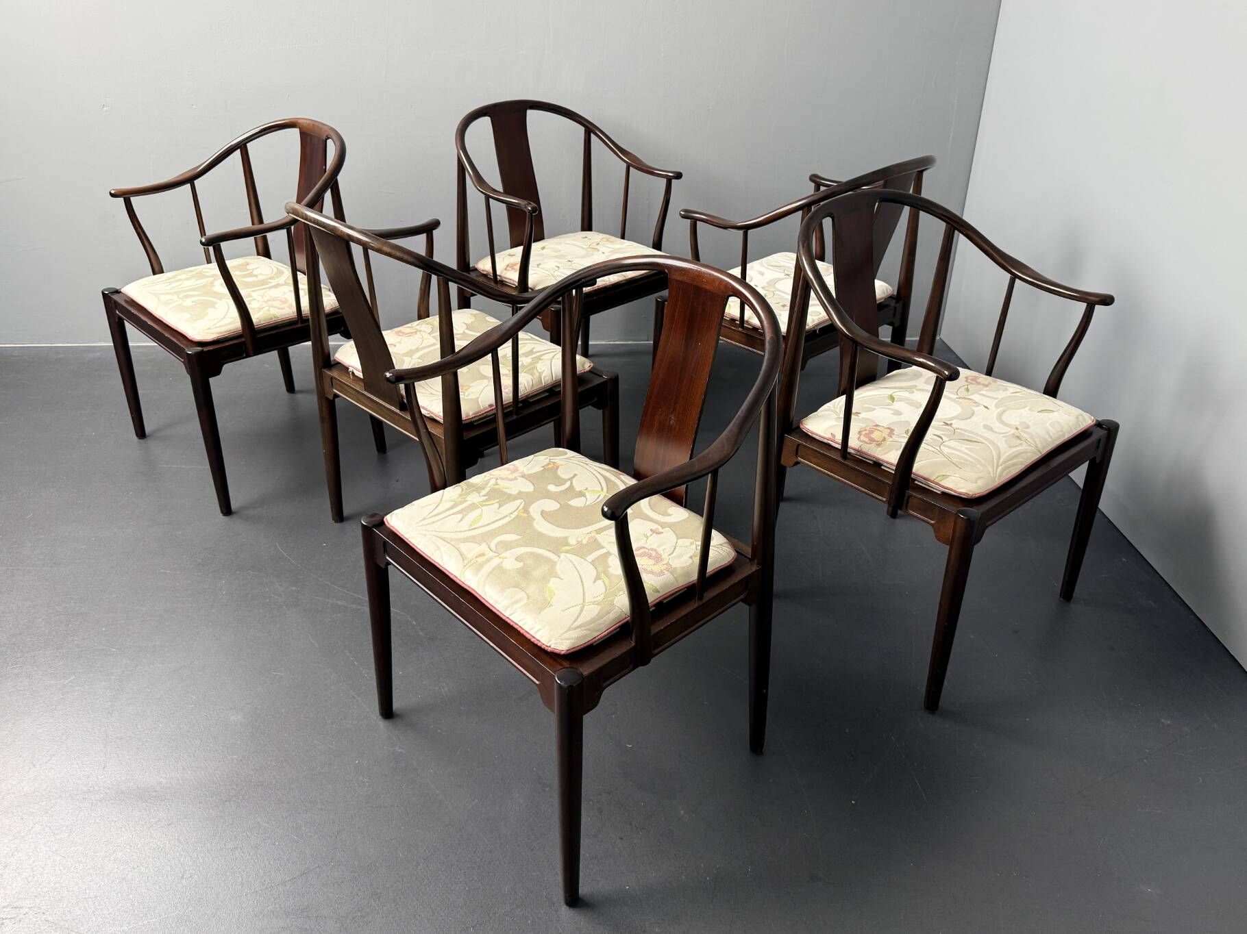 Set of 6 armchairs, “Chinese Chair” model FH 4283, designed by Hans J. Wegner for Fritz Hansen, Denmark, 1979