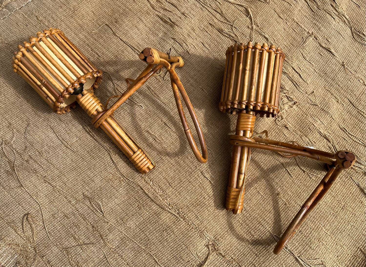 Pair of vintage Louis Sognot wall lights