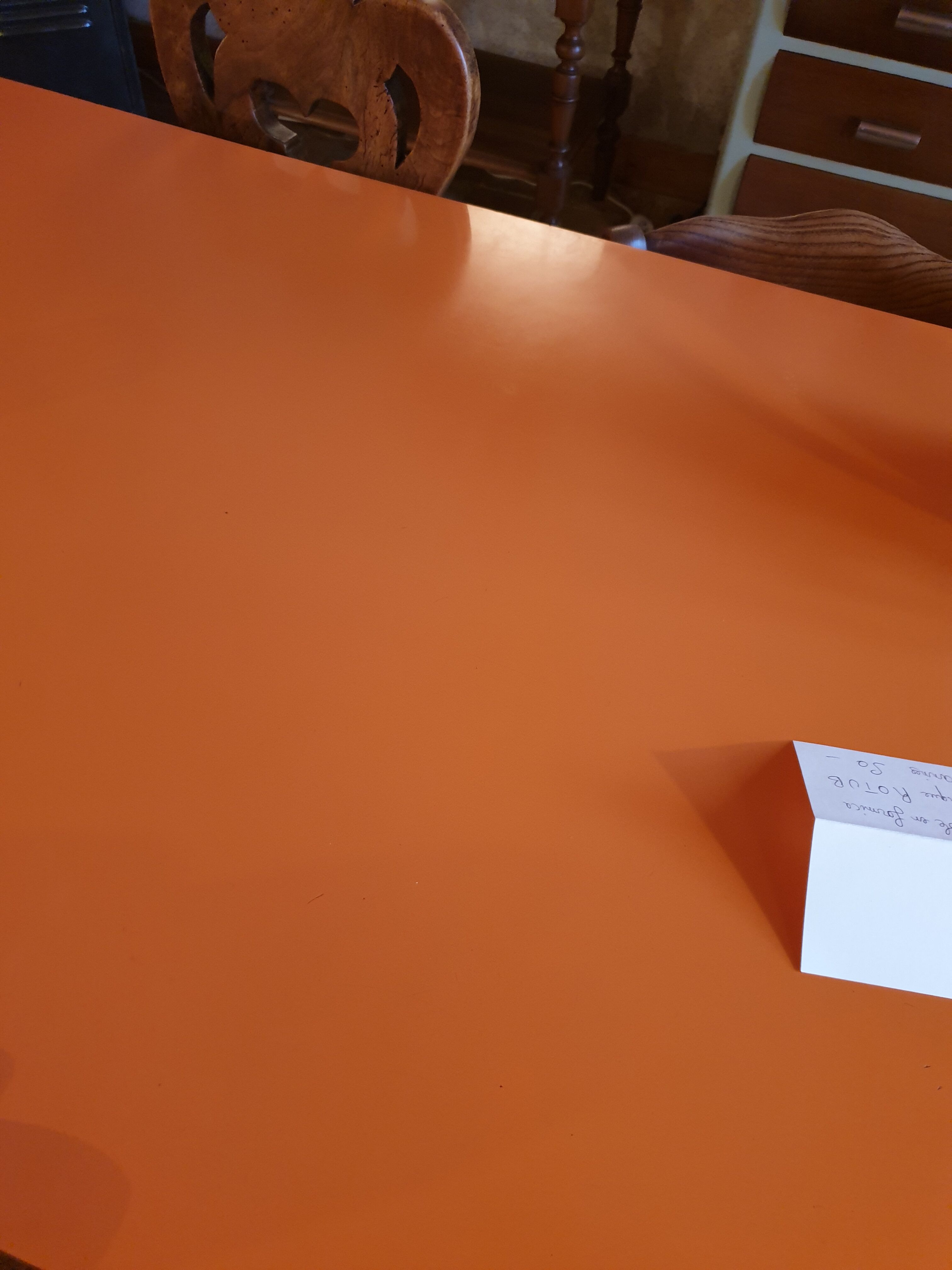 Table formica orange brand Rotub vintage
