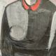 Large Original Swedish Oil on Canvas – "Portrait of Mme S" by Axel Ekelund – Signed – Vintage and Framed – 89 × 67 cm (35" × 26.4")