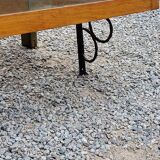 Wall display case from the 50s in solid blond oak