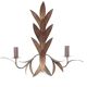 Pair of brass “leaf” wall lights, 1970s