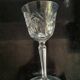 Cut white wine glasses