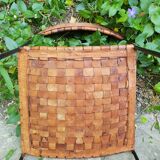 Paire de tabourets de bar en cuir vintage