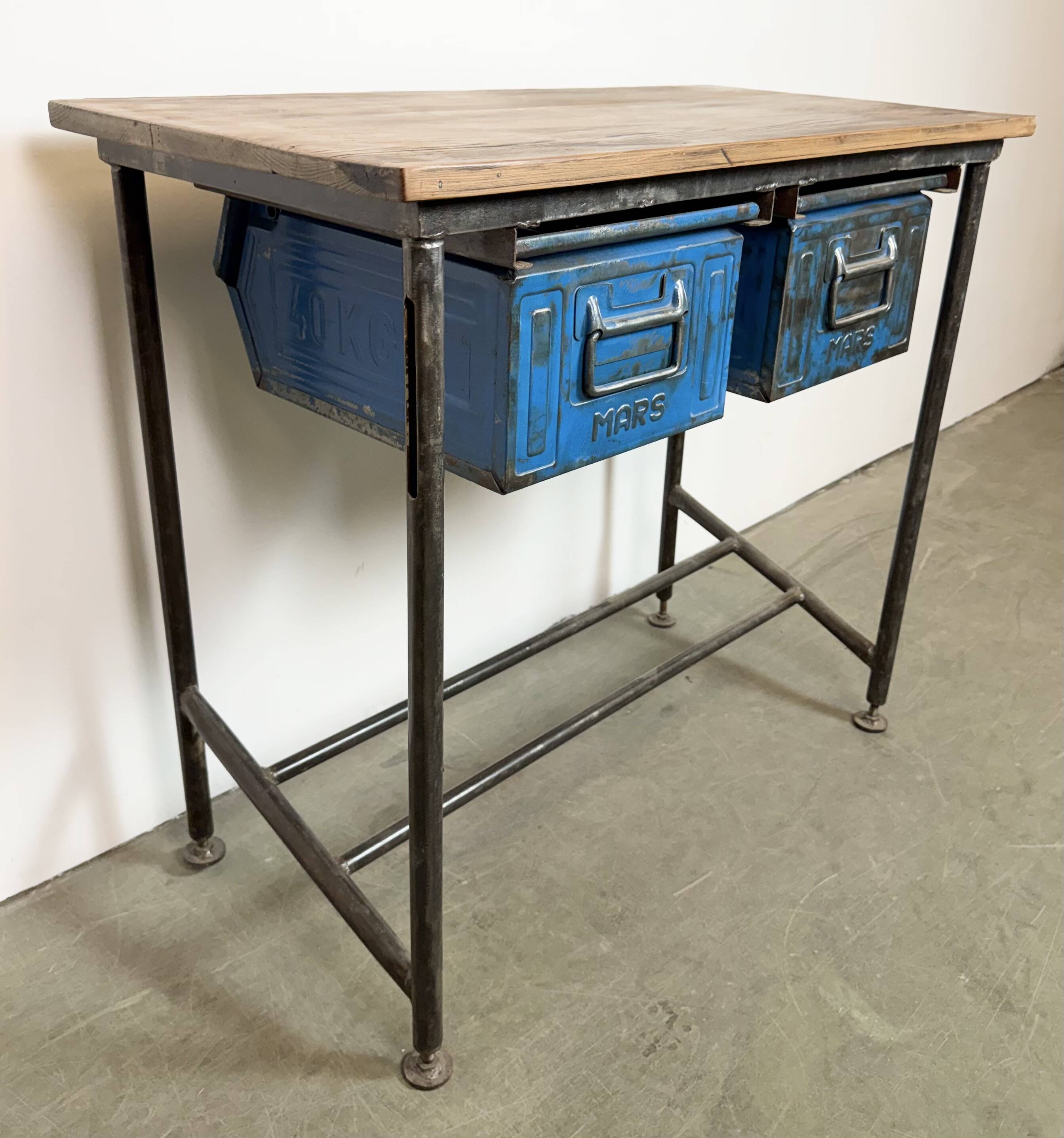 Vintage Industrial Worktable, 1960s