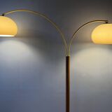 Vintage Dijkstra double arc mushroom floor lamp