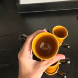Set of 6 stoneware coffee cups