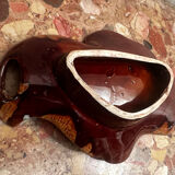 Vintage ceramic bowl / pocket bowl attributed to Vallauris.