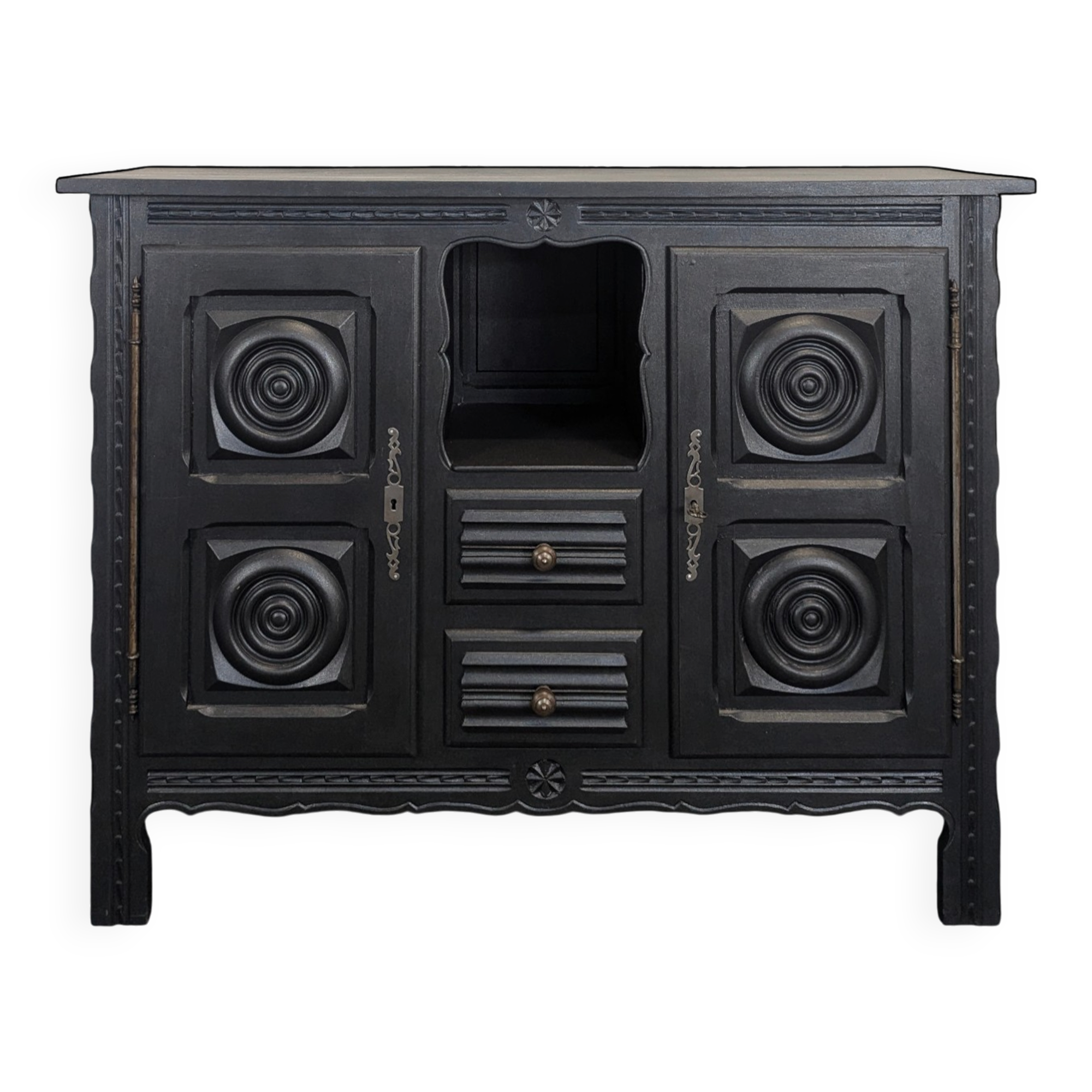 Buffet dans le style de Dudouyt peint en noir