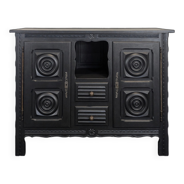 Buffet dans le style de Dudouyt peint en noir