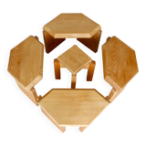 A set of five coffee tables, France 1970s.