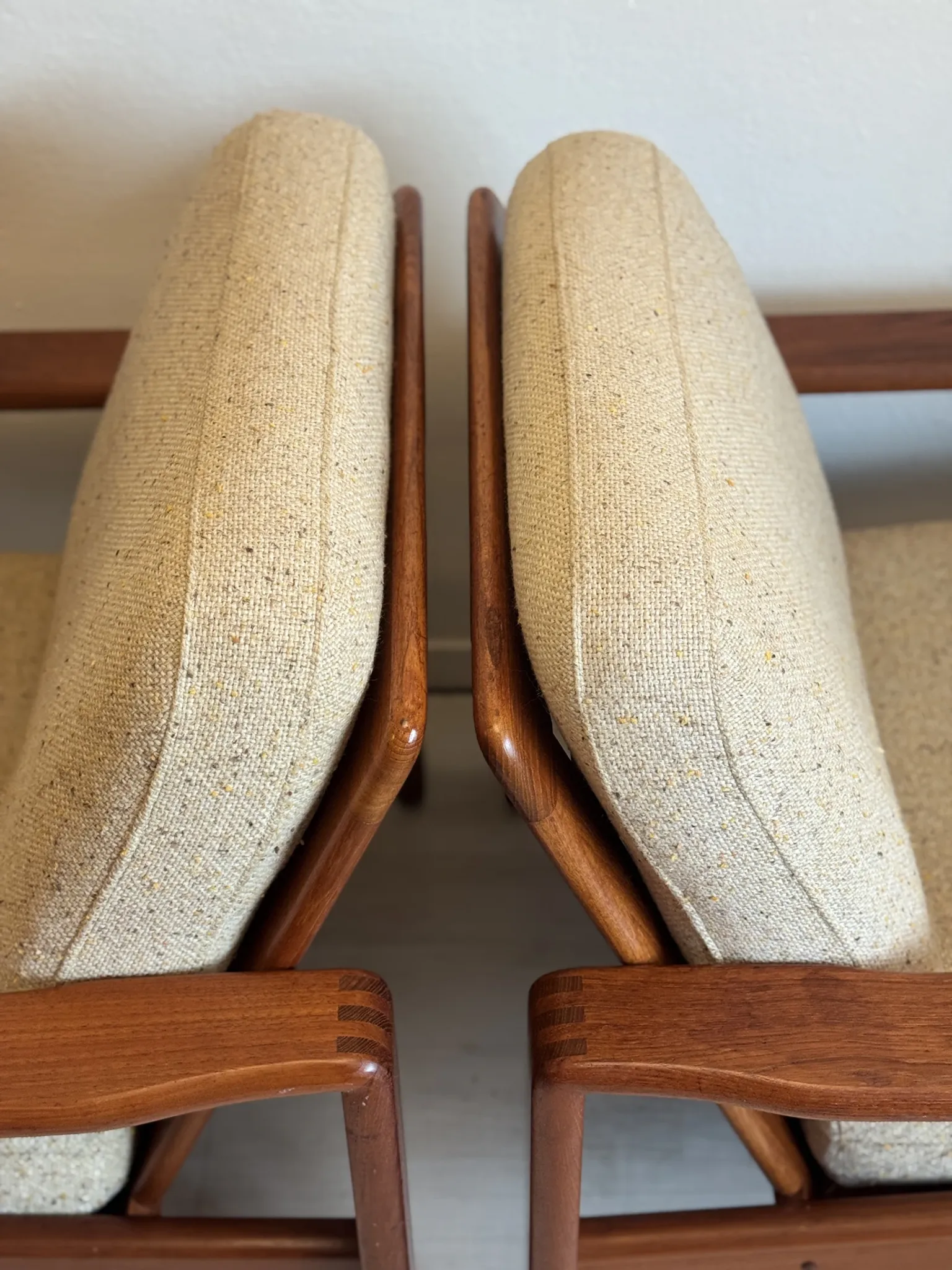 Vintage Danish teak easy chairs