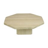 Vintage Octagonal Travertine Coffee Table 1970s Italian Design