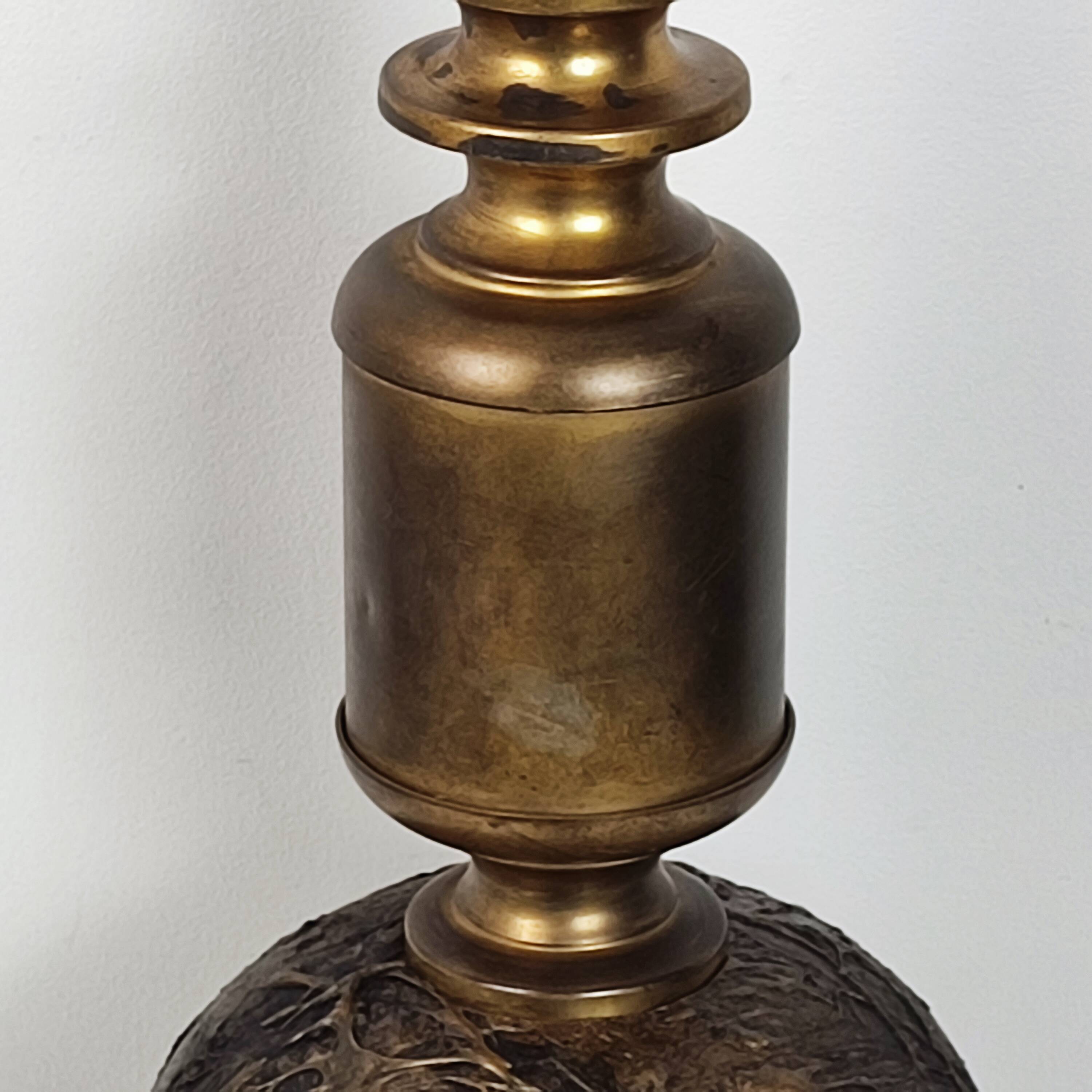Vintage bronze lamp base