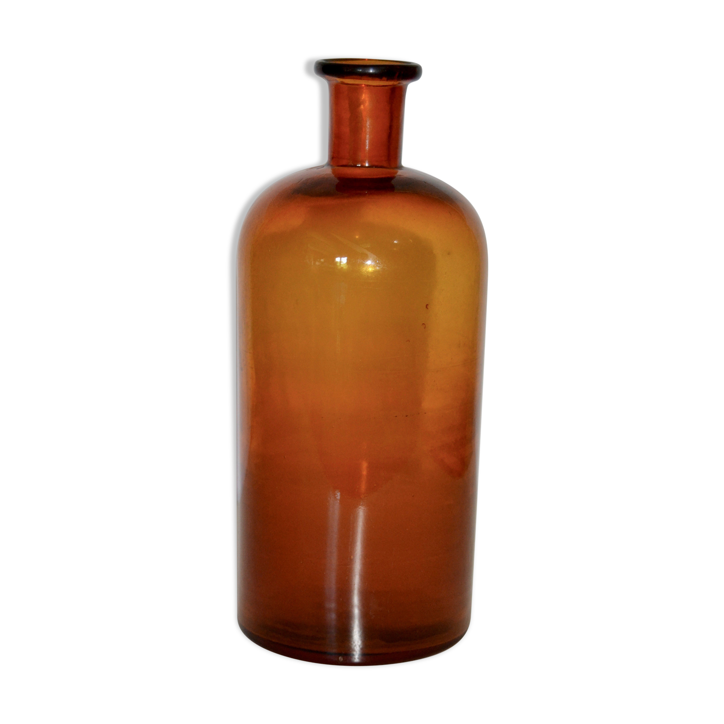 Amber glass apothecary bottle
