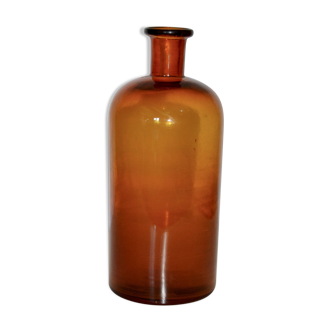 Amber glass apothecary bottle