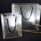 Lucite shopping bag lamps mid-century, set of 2