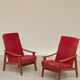 Pair of Scandinavian style armchairs, French made 1970.