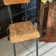 Ancienne chaise écolier enfant bois et métal