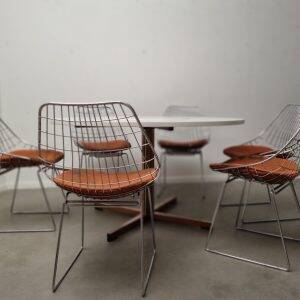 Set of six SM05 wire chairs by Cees Braakman for Pastoe, 1960s
