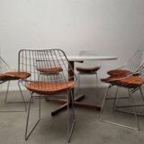 Set of six SM05 wire chairs by Cees Braakman for Pastoe, 1960s