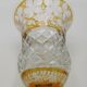 Amber yellow Bohemian crystal vase