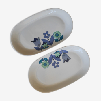 Set of 2 Lourioux ravines, Berry porcelain