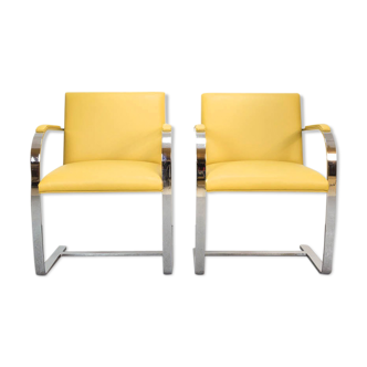 Pair of Brno chairs by Mies van der Rohe for Knoll Studio