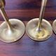 4 Scandinavian brass candlesticks from the 1960s