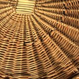 Large round wicker tray