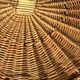 Large round wicker tray