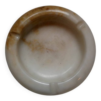 Vintage mineral stone ashtray, handcrafted country decoration