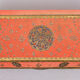 Oriental velvet chest brass decoration, 1960s