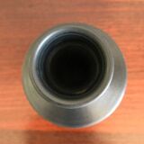 Black Ceramic Bottle Vase by Franco Bucci, Pesaro, 1970s