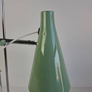 Josef Hůrka for Lidokov Midcentury Modern Table Lamp in Green Metal