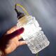 Vintage rectangular glass globe suspension