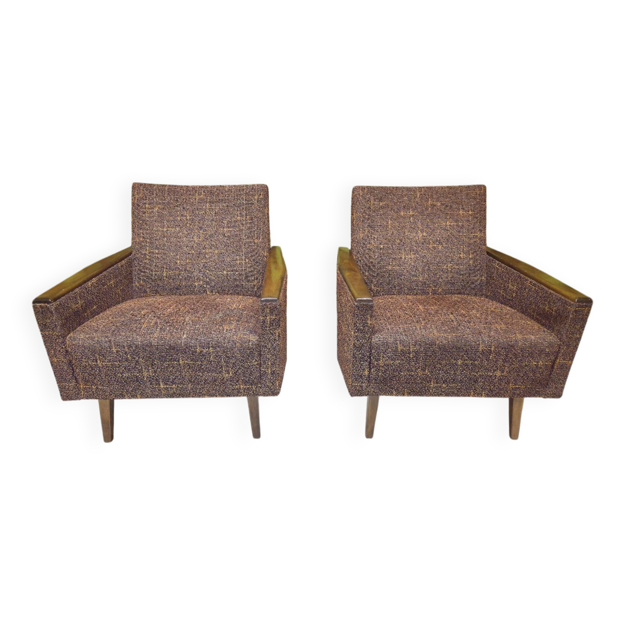 Paire de fauteuils club vintage 1970"