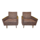 Paire de fauteuils club vintage 1970"
