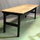 Farm table early twentieth, black matt base