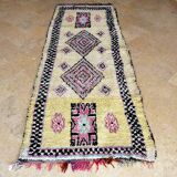 Vintage Moroccan Berber Boucherouite rug 345 x 128 cm (very good condition)