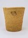Carl Auböck II paper basket in raffia and brass, umbrella stand, 1950s