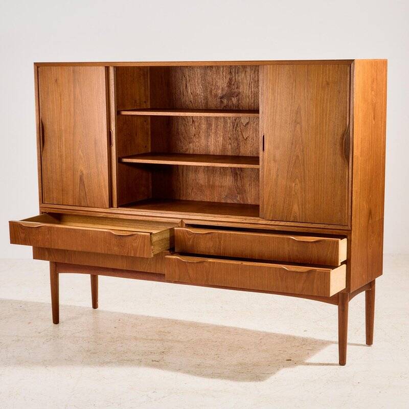 Vintage Teak Highboard, 1960s