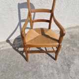Paire de fauteuils Louis Philippe en châtaignier