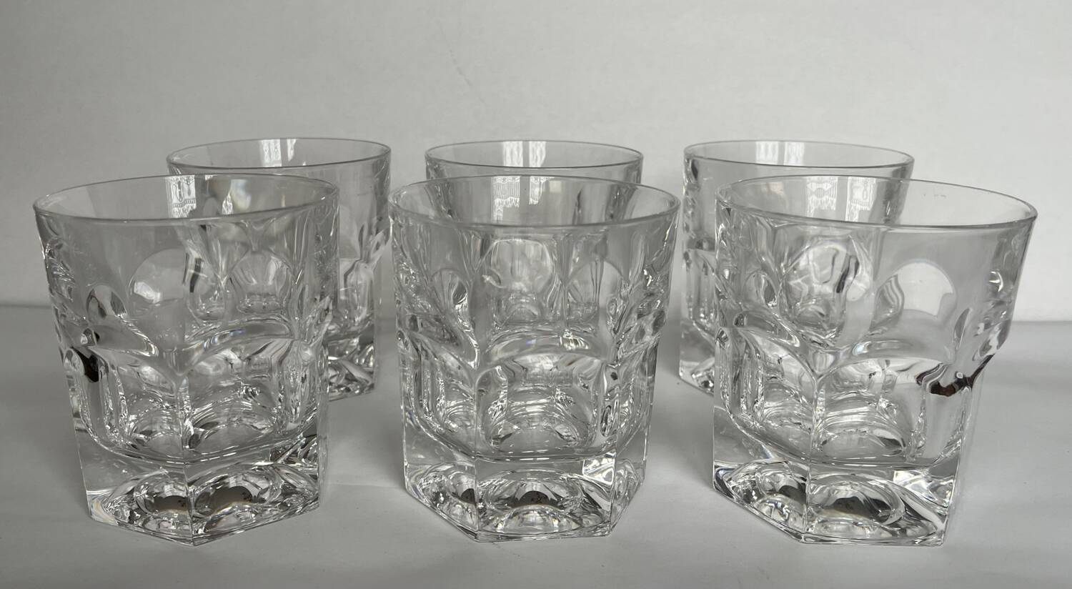 6 verres à whisky en cristal