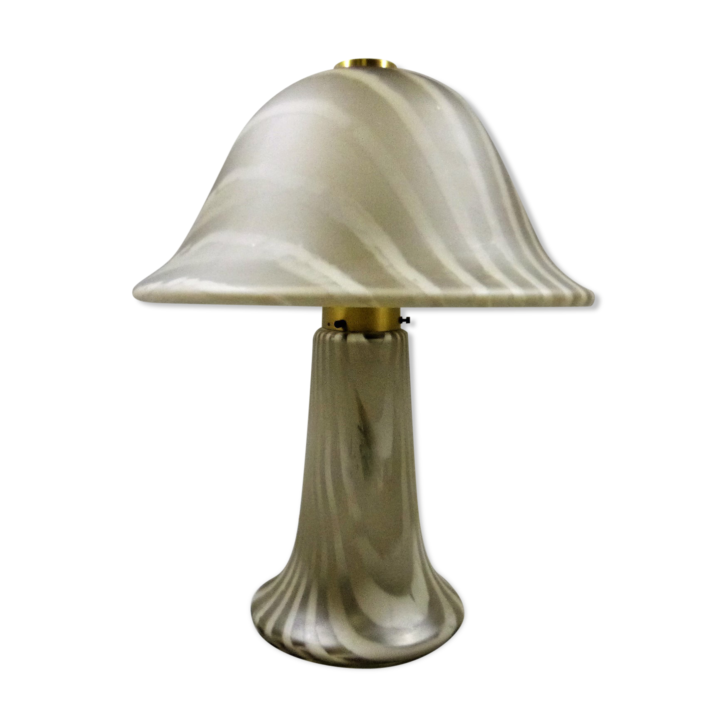 Peill & Putzler glass mushroom table lamp, Germany