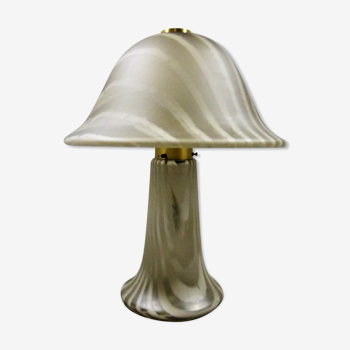 Peill & Putzler glass mushroom table lamp, Germany