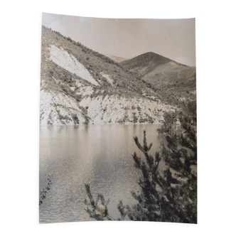 Photo argentique anonyme lac de sainte croix vers 1970