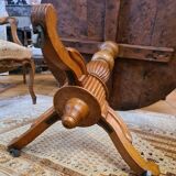 Side table pedestal table in fresne