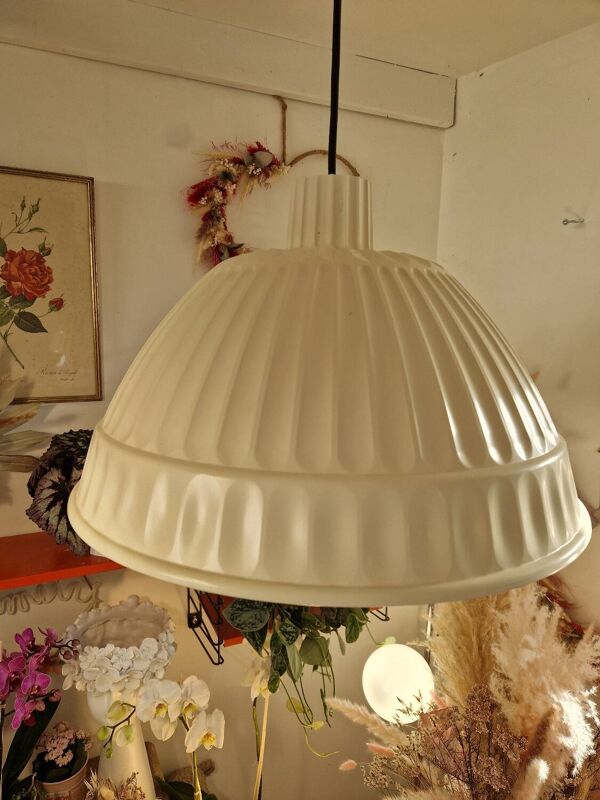 Cloche Lampe Suspension Blanc Creme Fontana Arte
